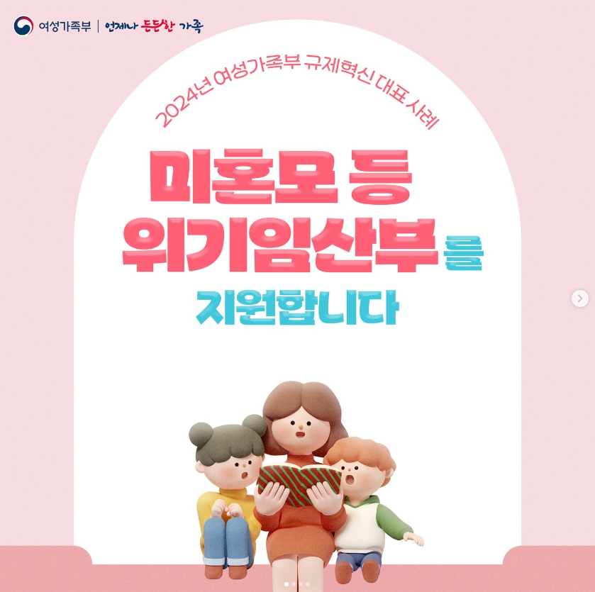 미혼모 등 위기임산부 지원