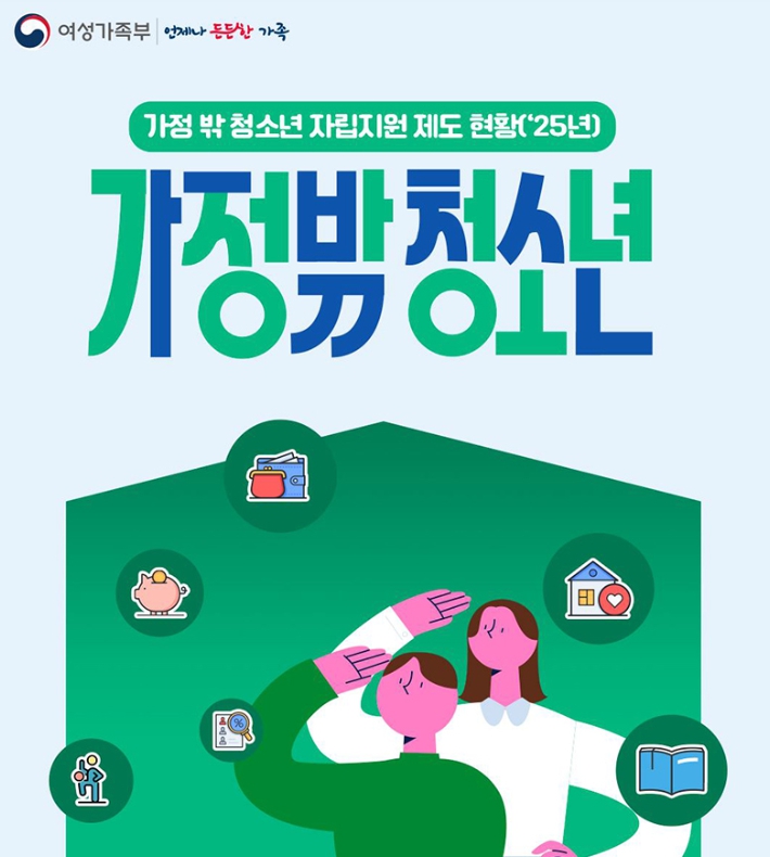 25년 가정 밖 청소년 자립지원 제도 현황